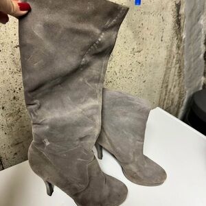 Gray Suede Women's Boots